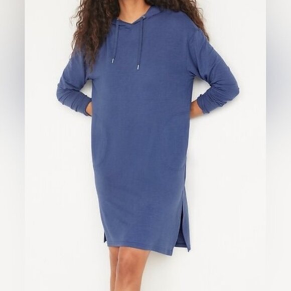 Old Navy Live In women's size Small french terry hooded mini shift dress, New - Picture 8 of 9